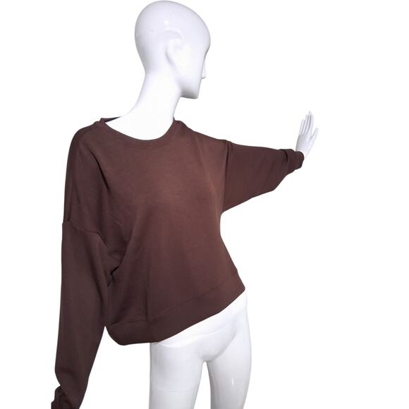 Scoop Womens size M Ultimate Scubaknit Cropped Grungecore Sweatshirt Drop Sleeve - Picture 2 of 11